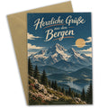 Herzliche Watzmann Grußkarte für Bergfreunde mit Bayerischen Alpen
