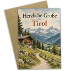 Herzliche Grüße aus Tirol Karte mit Berglandschaft|p:2023818|h:798509f977b9a78e480d20f2684569f9
