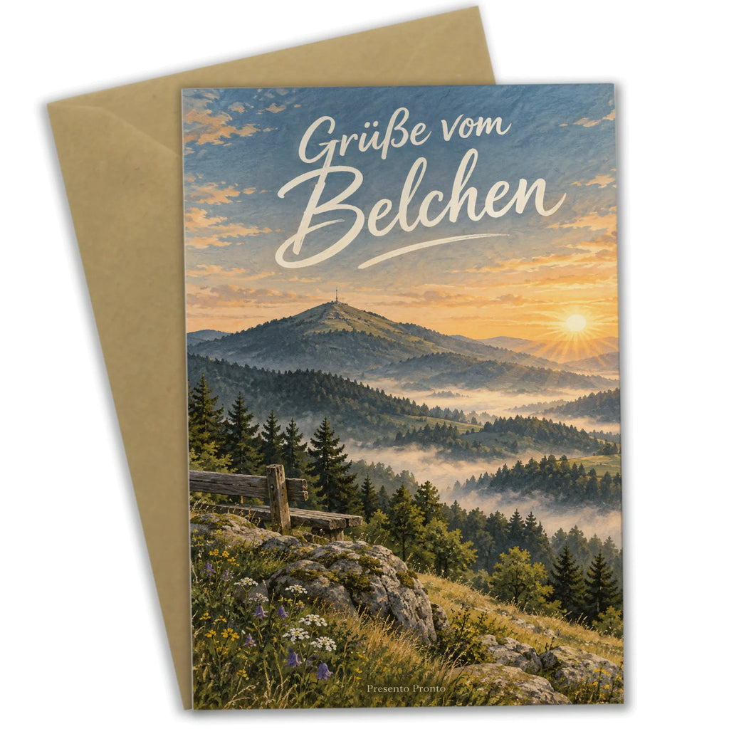 Stimmungsvolle Grüße vom Belchen Karte mit Sonnenaufgang|p:2023821|h:f80a1cc5bb8ac85ccff84cb2f9a27c3b