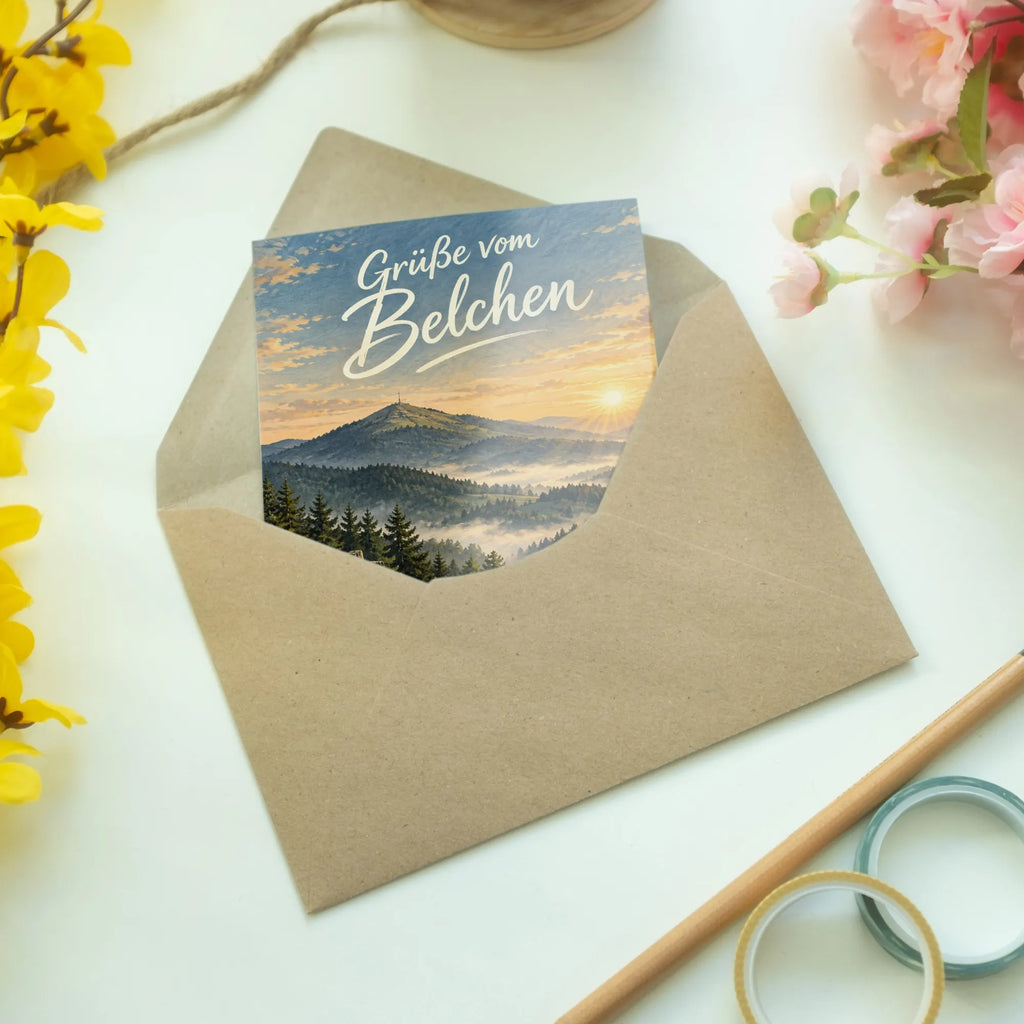 Stimmungsvolle Grüße vom Belchen Karte mit Sonnenaufgang|p:2023821|h:1eba9a7a0d27e269f04bfc94e3a9b8da