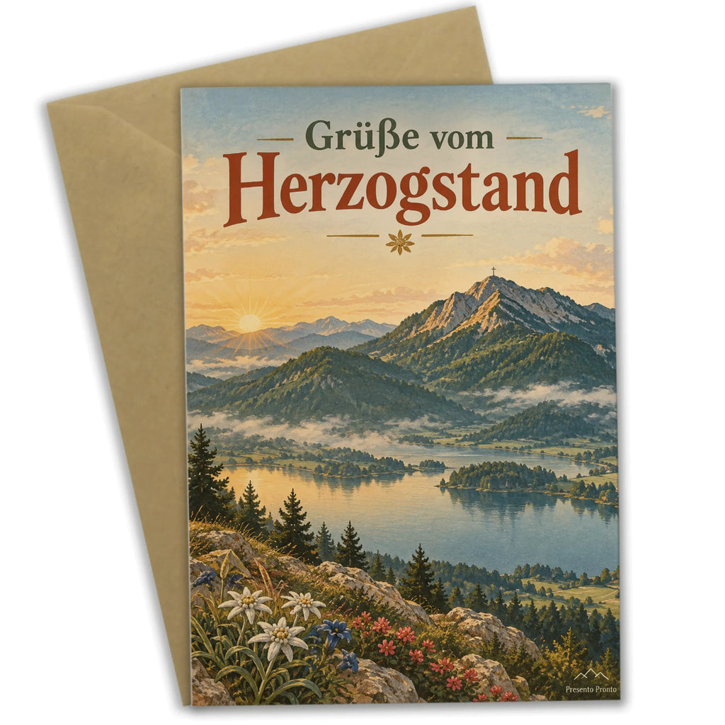 Nostalgische Grußkarte vom Herzogstand mit Kochelsee|p:2023834|h:cccc0554131d5b0f1573e37cd4e7b058
