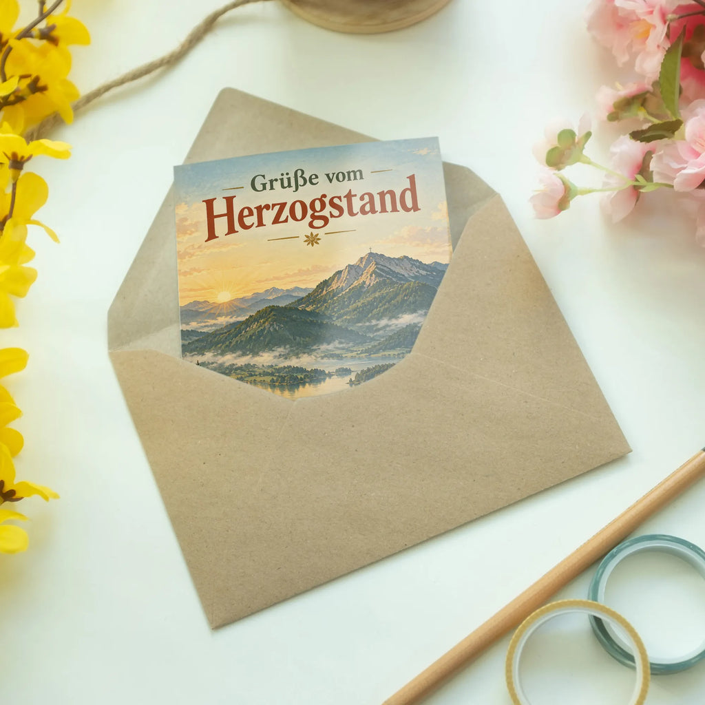 Nostalgische Grußkarte vom Herzogstand mit Kochelsee|p:2023834|h:8b7c1f9e5921b720d47b4794fe721436
