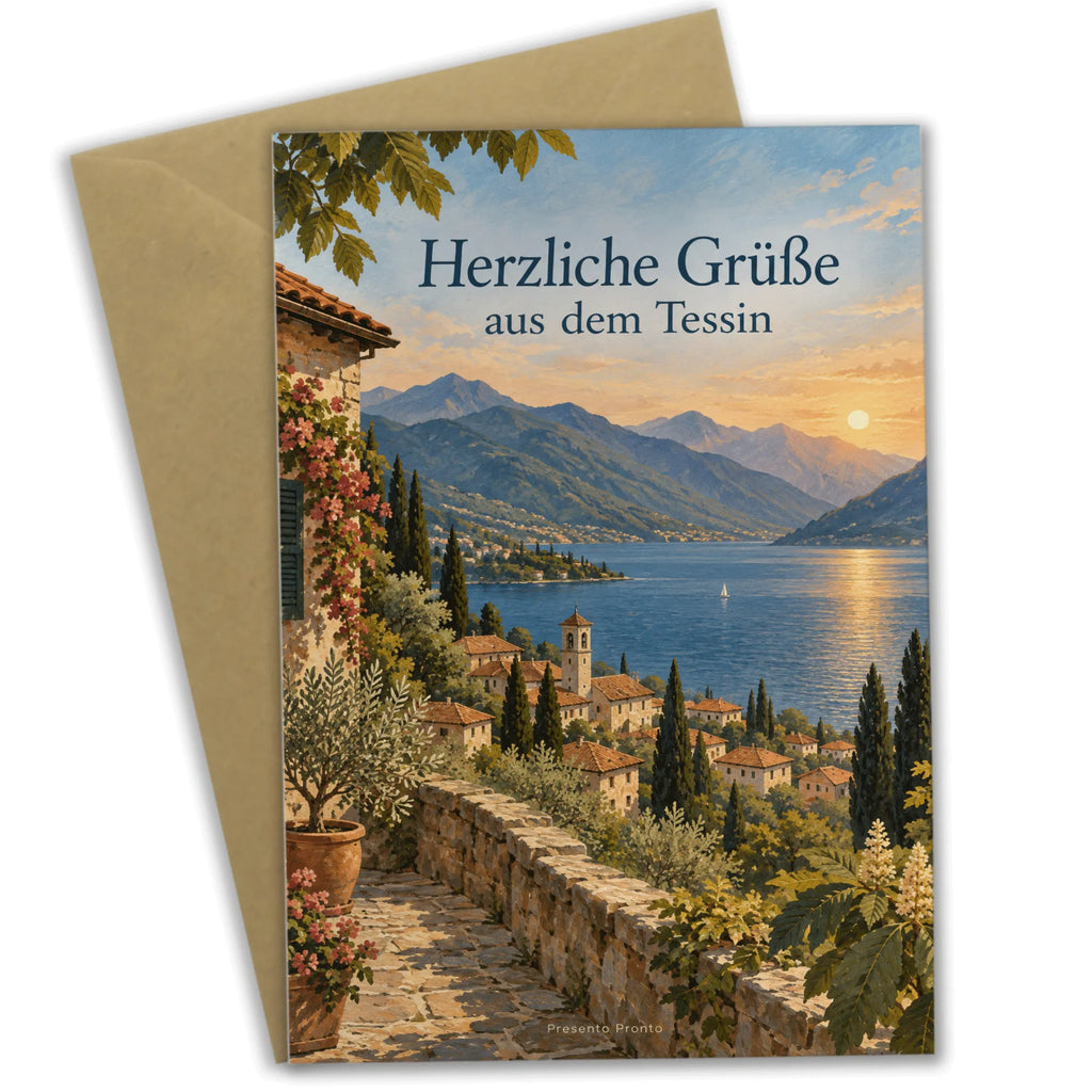 Herzliche Urlaubsgrüße aus dem Tessin mit Alpensee|p:2023844|h:5cc343fb196e71e608f6658967663604