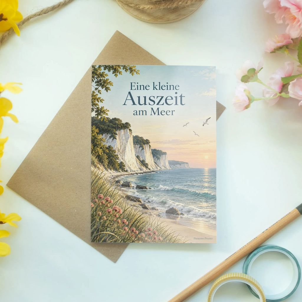 Romantische Rügen Grußkarte für Sommergrüße mit Kreideklippen|p:2023847|h:2d8c5cecf750bed4f92d2c9b9fcc734c