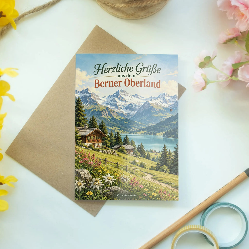 Herzliche Grußkarte aus dem Berner Oberland mit Bergsee|p:2023849|h:0263303cf6bcad0c59246b36ce7f35ad