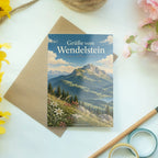 Herzliche Urlaubsgrüße vom Wendelstein mit Wildblumen|p:2023850|h:9de42318e6c877f2e53dac96c2a2c07c
