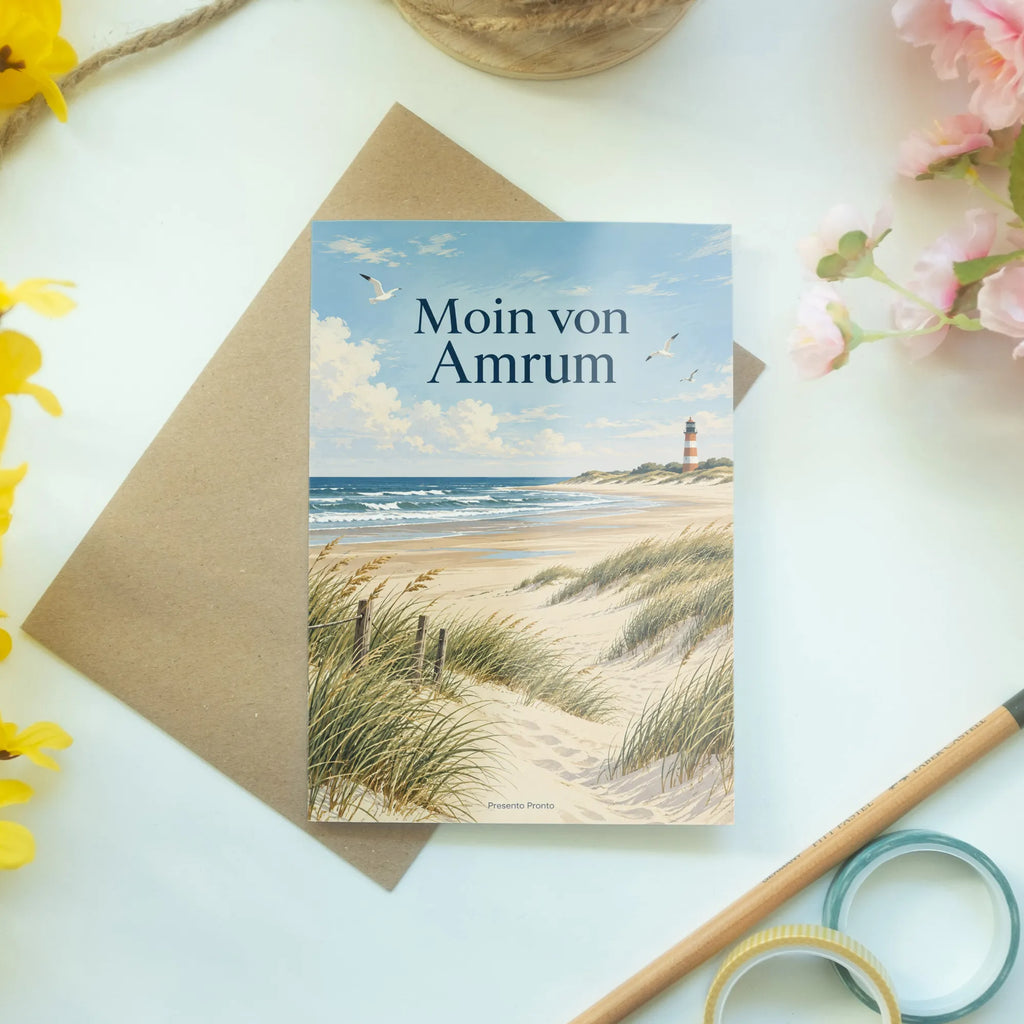 Nostalgische Sommergrußkarte von Amrum mit Dünenstrand|p:2023852|h:9901fc1753e56656ac0df9fc8ce4f5b2