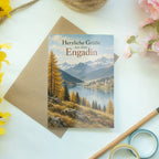 Herzliche Grußkarte aus dem Engadin mit Berglandschaft|p:2023855|h:00d06453c8279023b4ac03150999fa6e