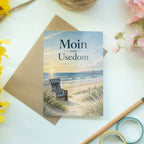 Elegante Usedom Grußkarte für Urlaubsgrüße mit Strandstuhl|p:2023857|h:94ea13b4bea77ba88bd77f92821dbef7