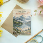 Herzliche Grußkarte aus dem Salzburger Land mit Bergsee|p:2023859|h:30f876d6315479b2b2308e0fa4d5851f