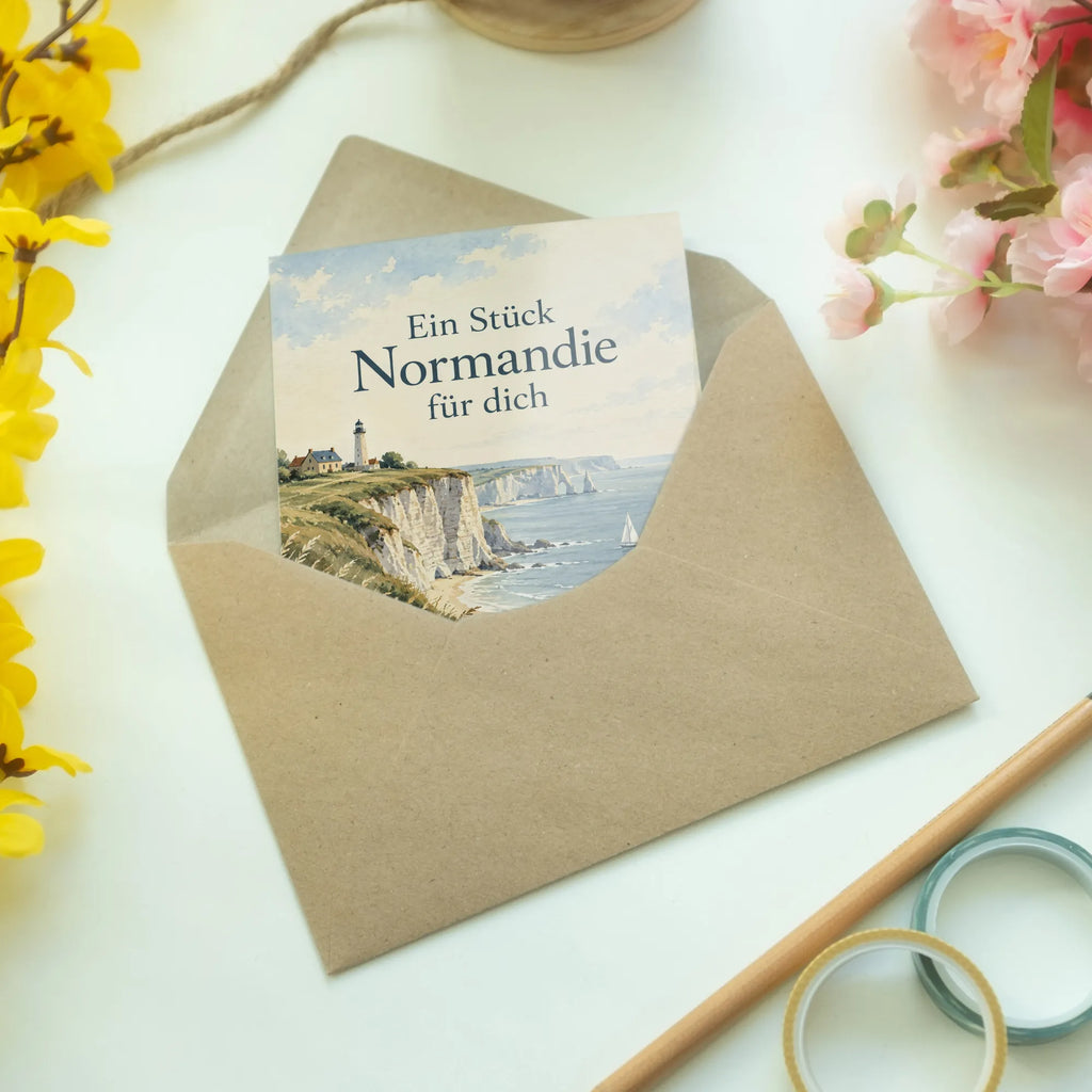 Nostalgische Normandie Grußkarte für Frankreichfans mit Leuchtturm|p:2023869|h:da4774a193a86c5641ef2b15cbdd1679