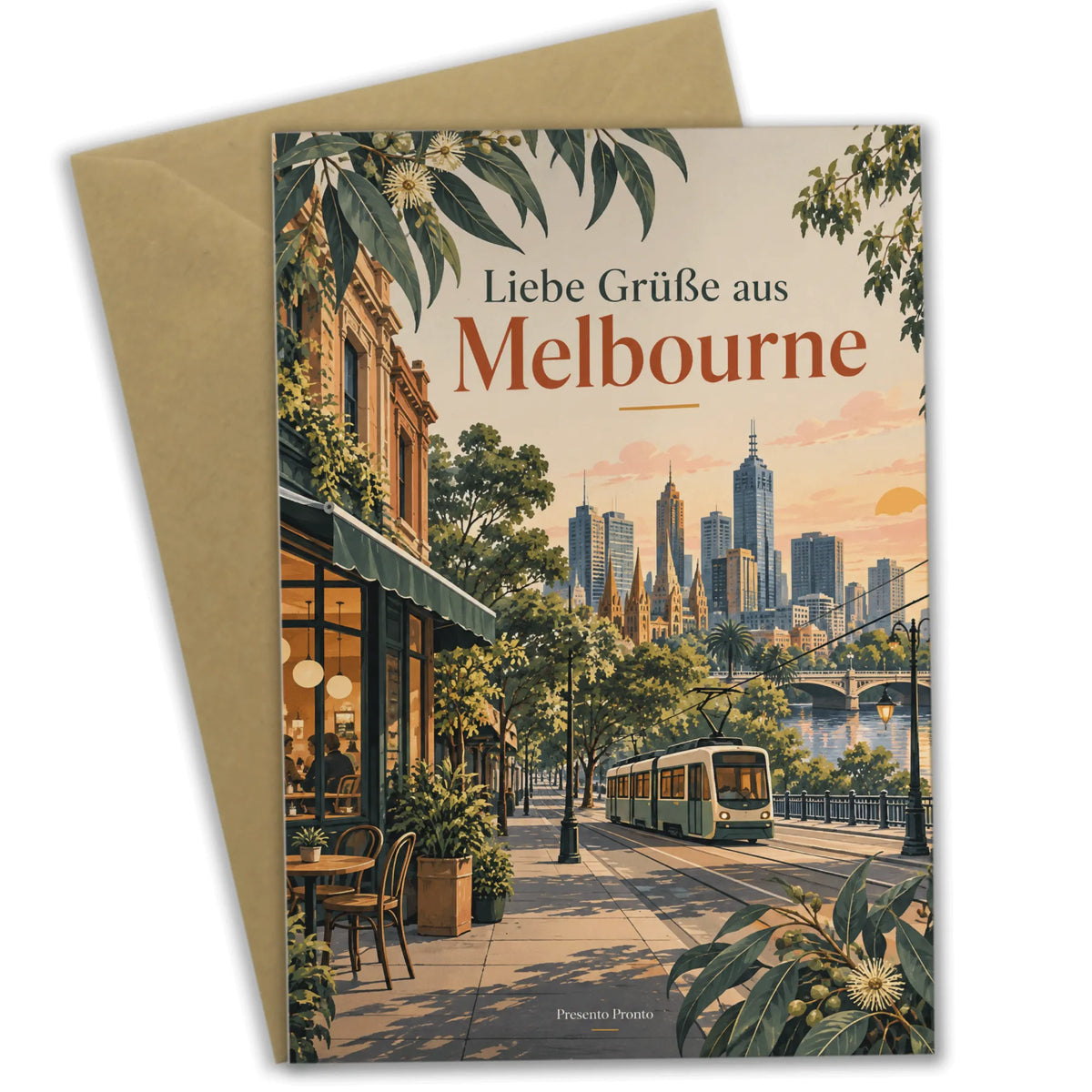 Elegante Grußkarte aus Melbourne für Urlaubsgrüße