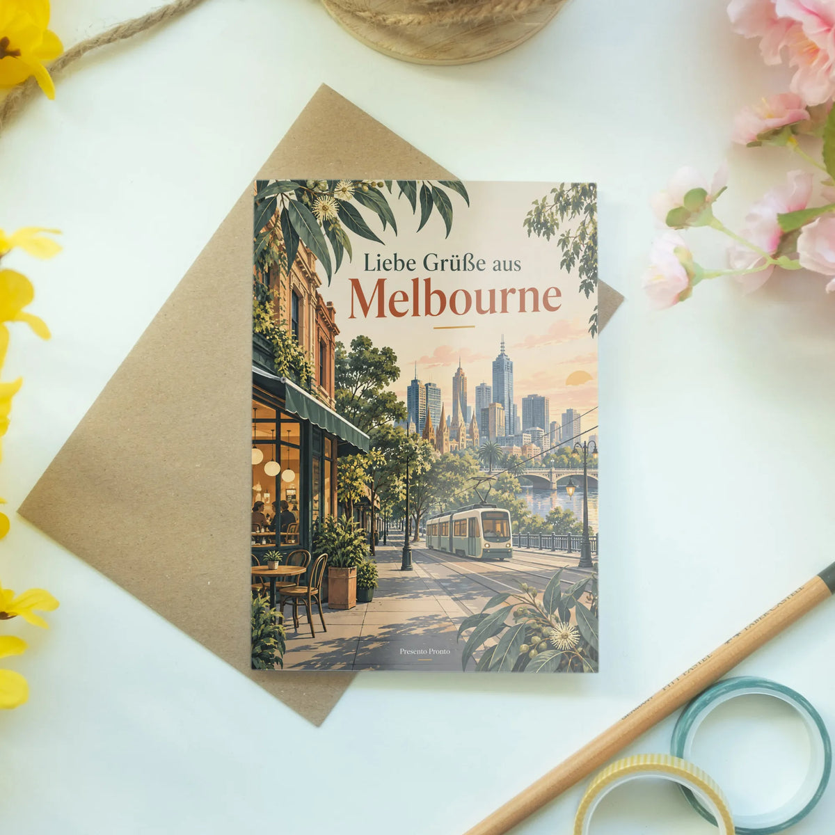 Elegante Grußkarte aus Melbourne für Urlaubsgrüße