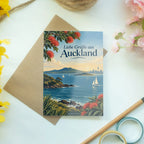 Elegante Grußkarte aus Auckland mit Hafen und Skyline|p:2023872|h:a901b0e2fdbc446adb42a6a04a121cce