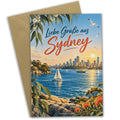 Herzliche Sydney Grußkarte für Familie und Freunde am Hafen