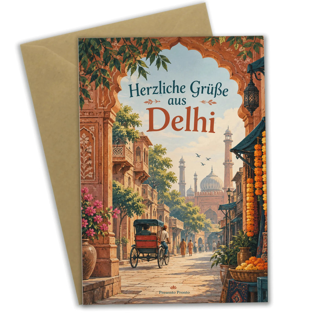 Herzliche Grußkarte aus Delhi mit Fahrradrikscha|p:2023879|h:862202cb59336b36a705f3f69c1d814c
