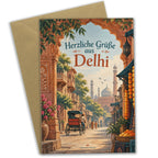 Herzliche Grußkarte aus Delhi mit Fahrradrikscha|p:2023879|h:862202cb59336b36a705f3f69c1d814c