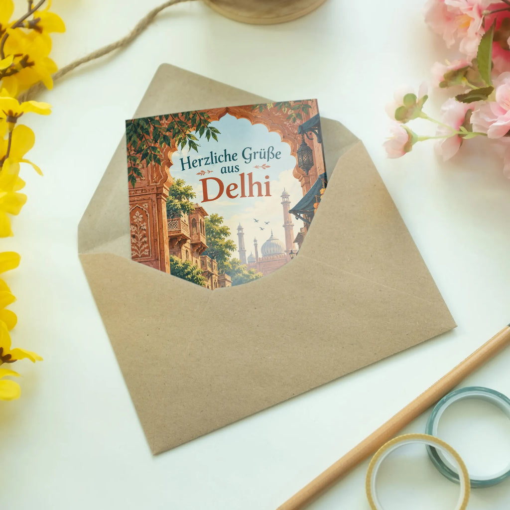 Herzliche Grußkarte aus Delhi mit Fahrradrikscha|p:2023879|h:fffea95333b6a00f9207799e933202b4