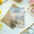 Herzliche Grußkarte aus Nordfriesland mit Küstenlandschaft|p:2023902|h:46c3745428ba852007cbe8596522d4d4