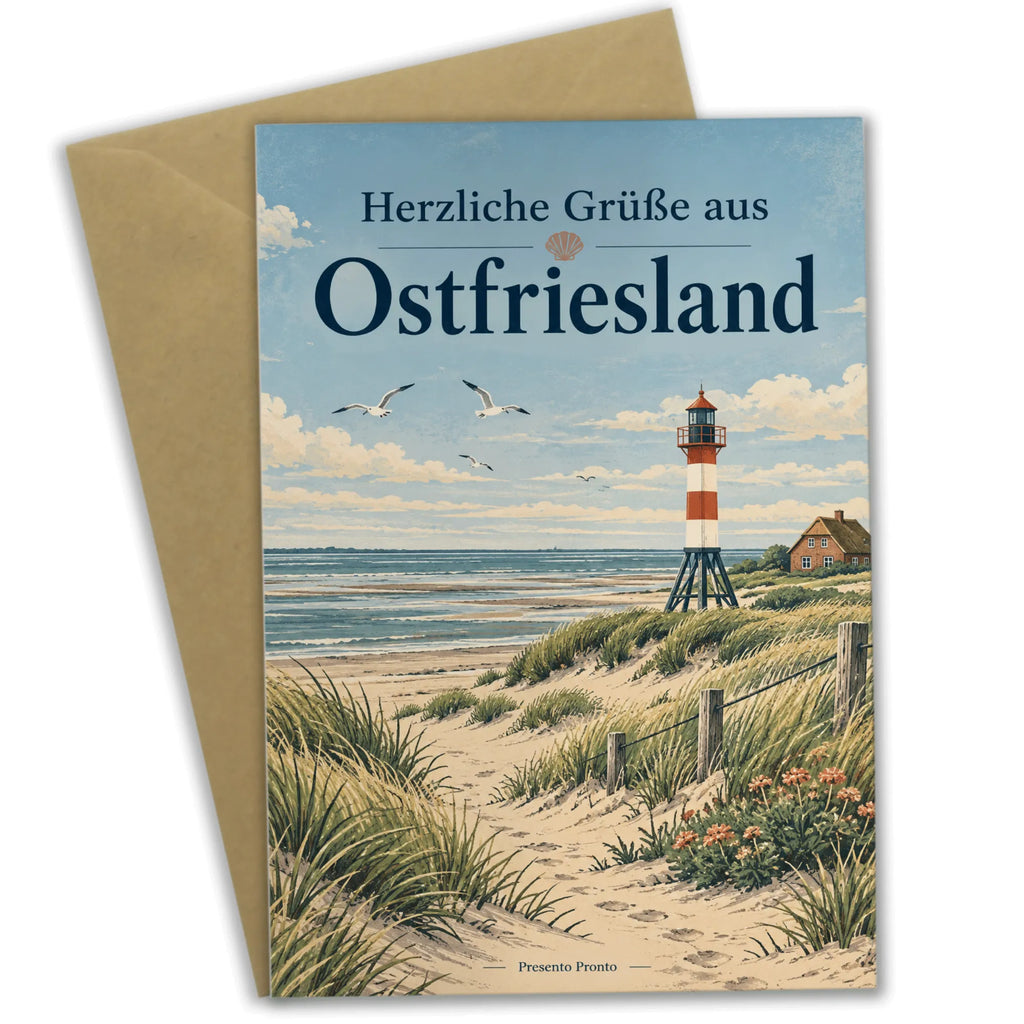 Herzliche Grußkarte für Urlaubsgrüße aus Ostfriesland mit Leuchtturm|p:2023920|h:ee3ef96da27c2d8d6ec0d9c2c01ca0cd