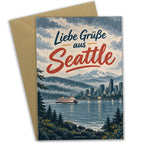 Herzliche Grußkarte aus Seattle mit Bucht und Fähre|p:2023933|h:8e4222c6a147bf9af7595249e488dc80