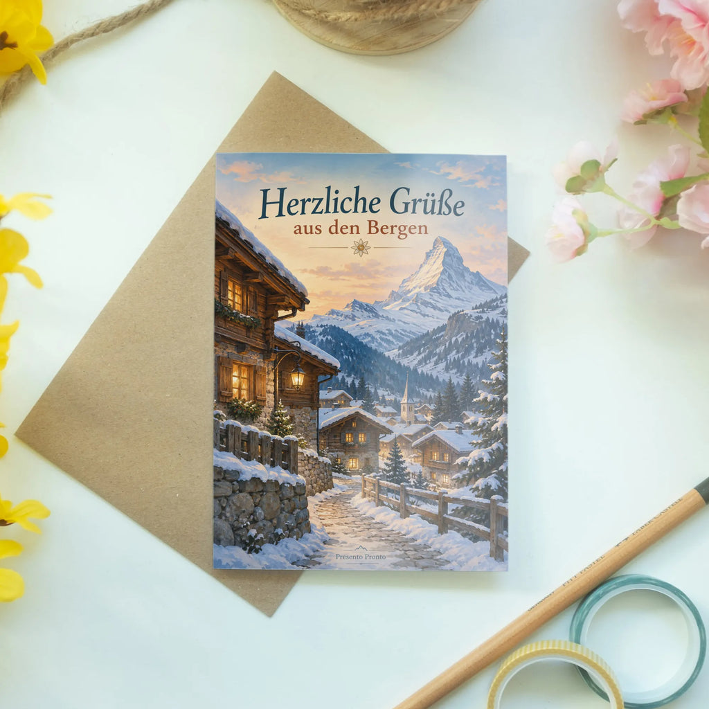 Herzliche Grußkarte aus Zermatt für Bergfreunde|p:2023940|h:efc3a6ab0fd0dec01b1fe9b6f1527cb4