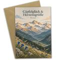 Herzliche Ötztal Grußkarte für Bergfreunde mit alpinem Morgenlicht