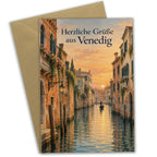 Romantische Grußkarte aus Venedig für Verliebte mit Gondel|p:2023944|h:5bd7b3679e901f4fbc270358f6775502