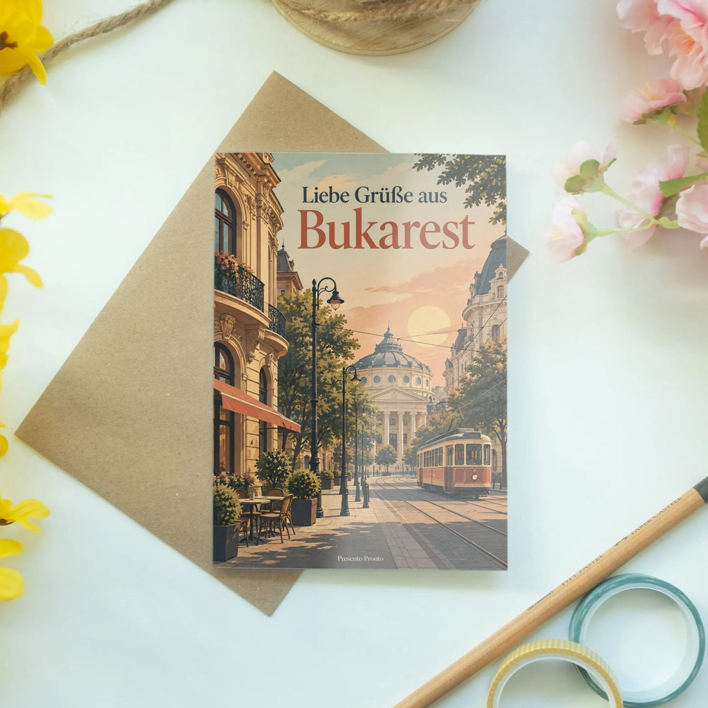 Herzliche Grüße aus Bukarest Karte mit Straßenbahn|p:2023947|h:926a1ceffb9c1d965b72d6e8bec23617