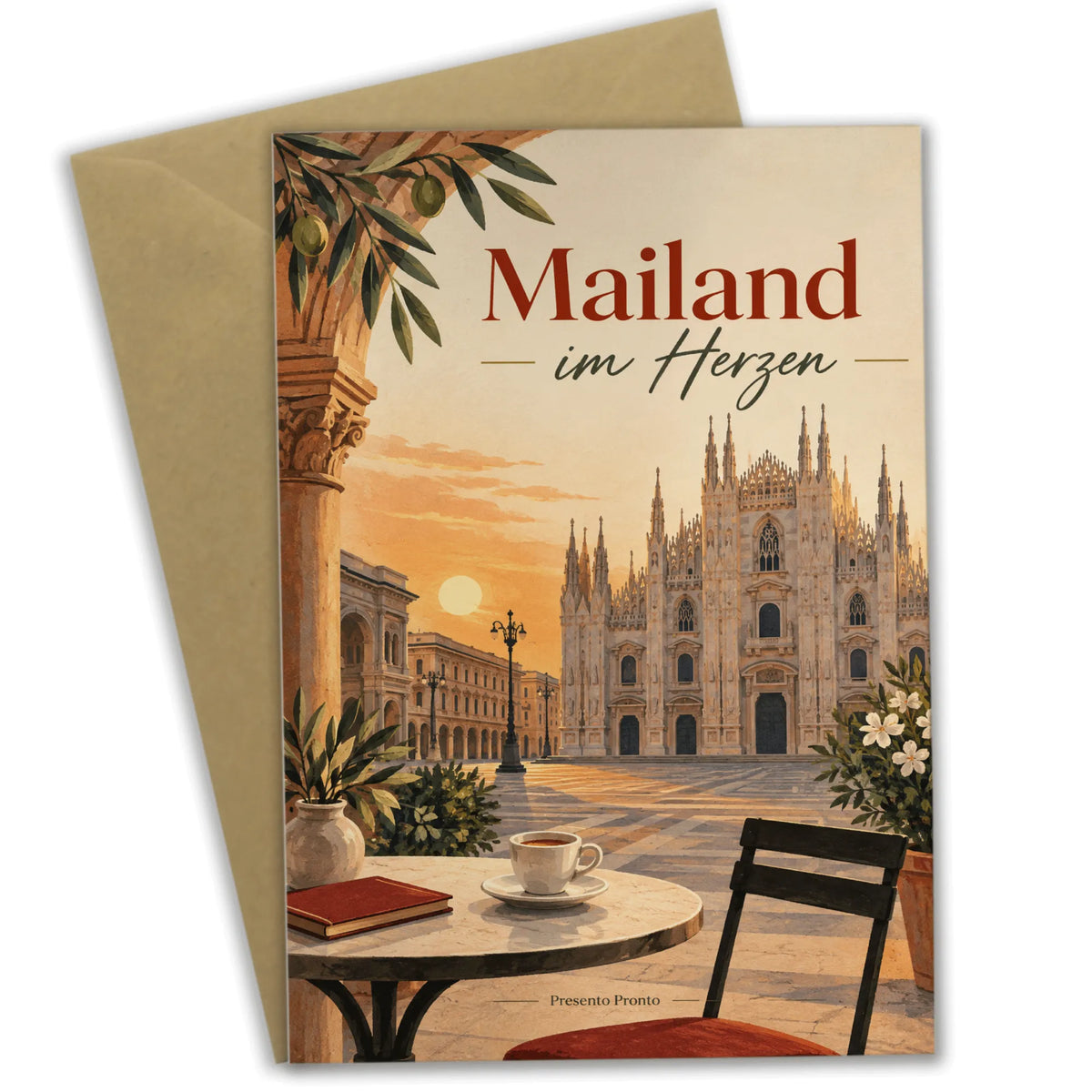 Elegante Mailandkarte für Italienfans mit Dom
