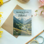 Herzliche Grußkarte aus dem Zillertal für Urlaubsgrüße|p:2023951|h:2d52ffcdad7b56cf27fd8f29708844c9