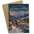 Herzliche Urlaubskarte aus St. Anton am Arlberg Winterdorf