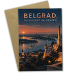 Herzliche Belgrad Grußkarte zur Erinnerung Abendpanorama|p:2023959|h:4b4d2fea3633b7c9b181451d778ea845