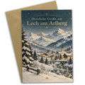 Herzliche Grußkarte aus Lech am Arlberg mit Winterlandschaft
