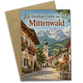 Herzliche Urlaubsgrüße aus Mittenwald mit Alpendorf