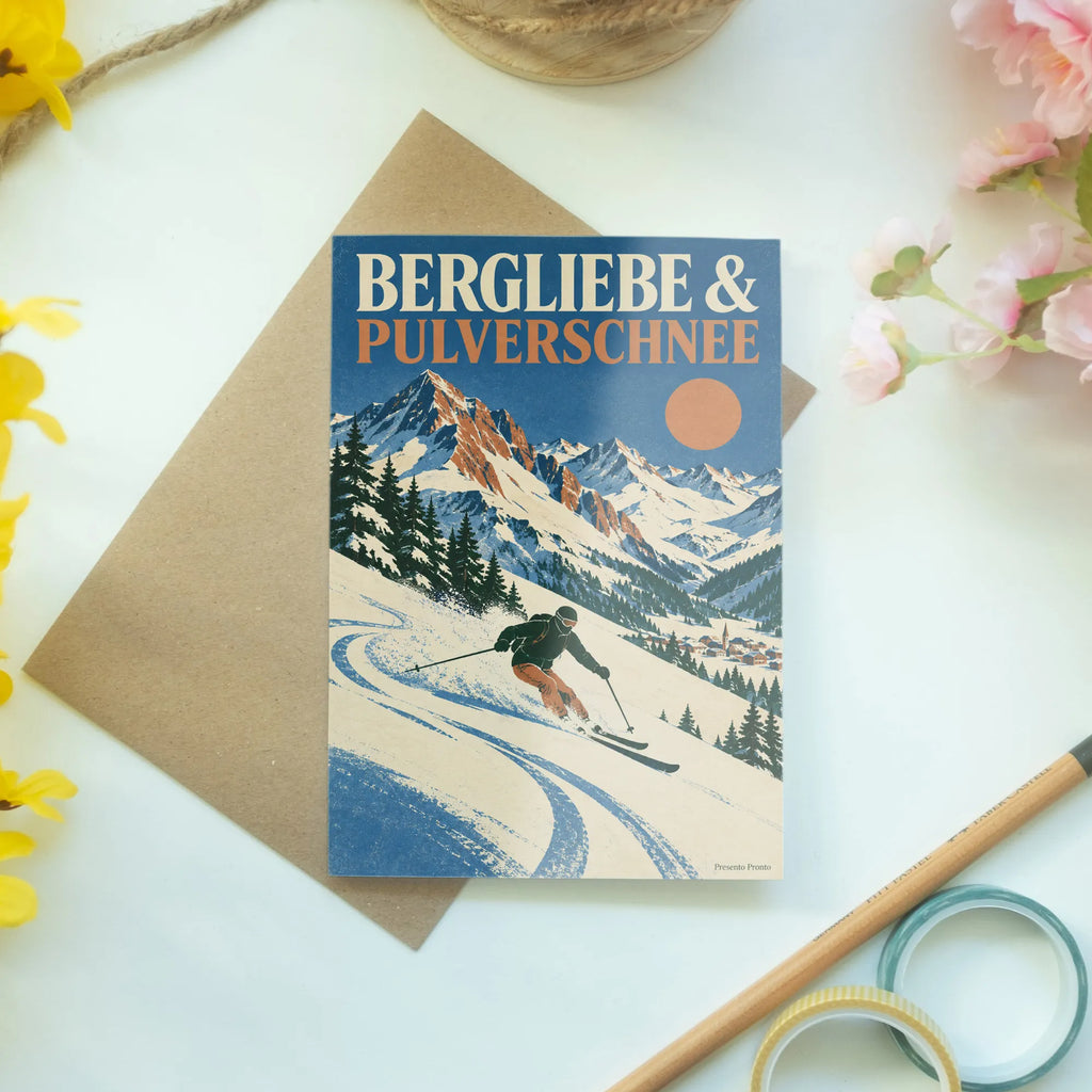 Stimmungsvolle Grußkarte für den Skiurlaub in Ischgl mit Skifahrer|p:2023966|h:aa98b7e5e1694d4921228254f3886bd5
