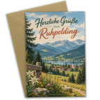 Herzliche Grußkarte aus Ruhpolding für Urlaubsgrüße|p:2023974|h:cc709042f1038082178dfd317ed9582d