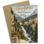 Elegante Urlaubskarte aus Bad Gastein mit Wasserfall|p:2023976|h:4d2c777eb5b2774fec28cfc0eee08aaa