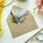 Elegante Urlaubskarte aus Bad Gastein mit Wasserfall|p:2023976|h:8f75b6216c82649bba2fb0dc050f9787