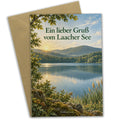 Herzliche Grußkarte vom Laacher See für Urlaubsgrüße