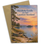 Herzliche Grußkarte aus dem Lausitzer Seenland mit Holzboot|p:2023986|h:df0d38cc1bf990480b0385be7d1550d7