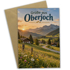 Herzliche Grüße aus Oberjoch mit Berglandschaft im Abendlicht|p:2023990|h:01b44c1ff66e1aacecaa5f6bab2db3e0