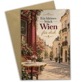 Elegante Grußkarte aus Wien mit Kaffeehaus