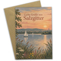 Herzliche Grußkarte aus Salzgitter mit Segelbooten