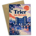 Herzliche Grußkarte für Trier Fans mit Porta Nigra