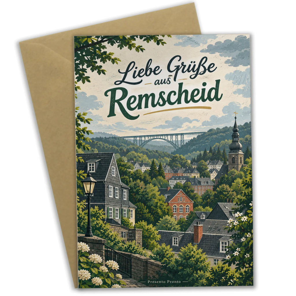 Herzliche Grußkarte aus Remscheid mit Stahlbrücke|p:2024001|h:24fd6e72a73e942b044f7f4e362c9deb
