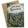 Herzliche Grußkarte aus Remscheid mit Stahlbrücke