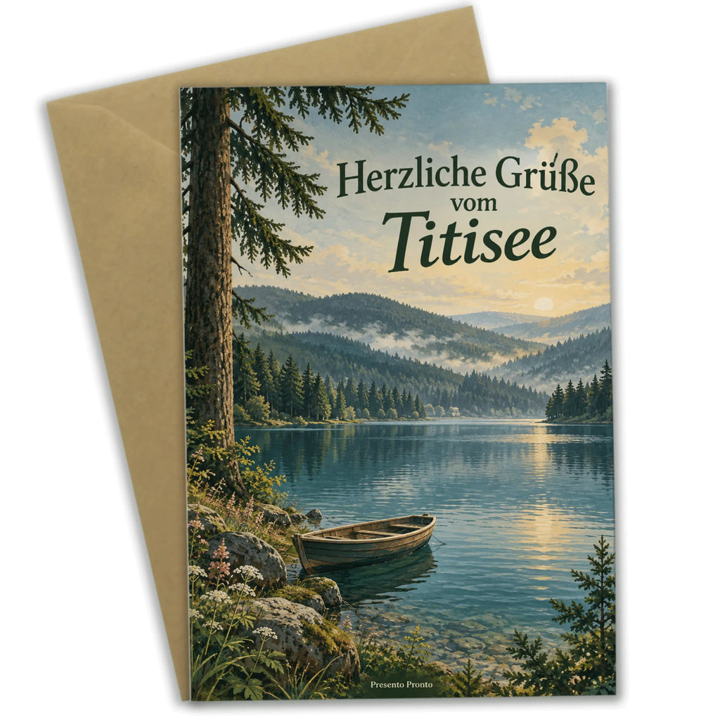 Herzliche Grußkarte vom Titisee mit Ruderboot|p:2024003|h:a4c3c2694c4126936e2b73077dcbd45c
