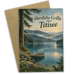 Herzliche Grußkarte vom Titisee mit Ruderboot|p:2024003|h:a4c3c2694c4126936e2b73077dcbd45c