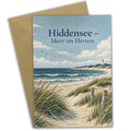 Friedliche Hiddensee Grußkarte für Meeresliebhaber mit Leuchtturm